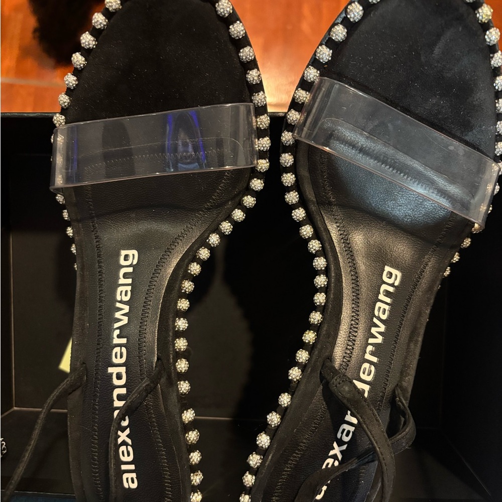 Alexander Wang Black and Silver Heels